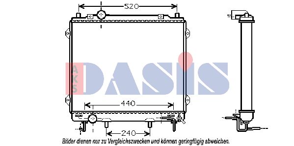 AKS DASIS Радиатор, охлаждение двигателя 560045N